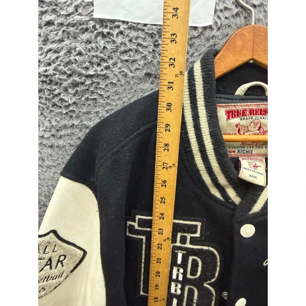 Vintage True Religion Richie Letterman Basketball Varsity Jacket Mens Size XXXL